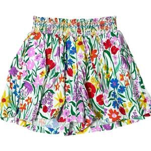 BODEN Girls Floral Smocked Shorts 7-8y